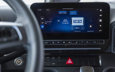 Detailbild eines Sekundärdisplays in einem eActros 400