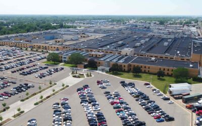 Luftbild des Werks von Daimler Truck in Redford im US-Bundesstaat Michigan