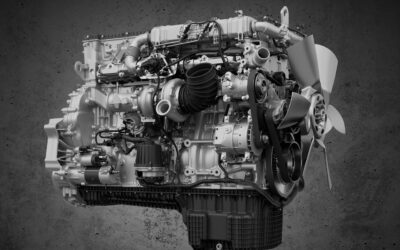 Studioaufnahme eines Motors aus der DD-Serie von Detroit