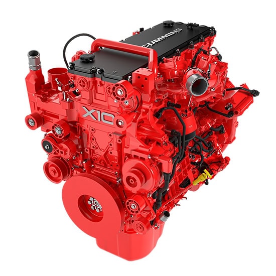 Freigestelltes Motorbild eines Cummins X10