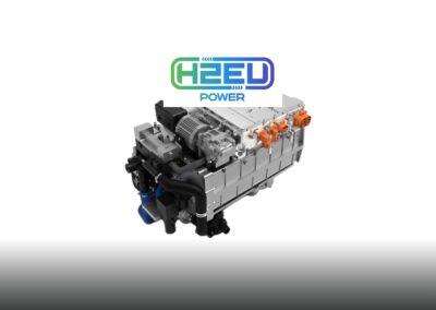 Mit H2EU Power stellt sich ein neuer Anbieter von Brennstoffzellen-Antriebssystemen vor; im Bild ein 90-kW-Modul.
