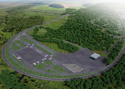 Autonomes Fahren: Isuzu gibt Gas Computergrafik eines von Isuzu Motors geplanten Testparcours für autonome Nutzfahrzeuge