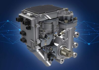 Knorr-Bremse auf der IAA: Vollelektrische Lenkung und mehr Studioaufnahme eines vollelektrischen Lenksystems EPS von Knorr-Bremse