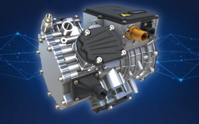 Studioaufnahme eines elektrisch angetriebenen MTP-Kompressors von Knorr-Bremse