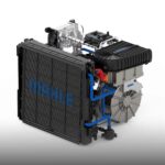 Studioaufnahme eines freigestellten Range-Extender-Systems von Mahle als kompakte Einheit