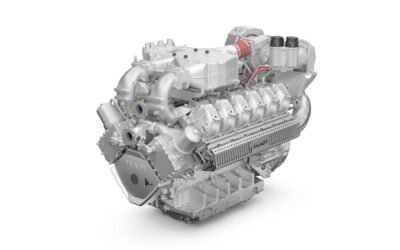 Bild eines Gasmotors vom Typ MAN E3872, Studioaufnahme