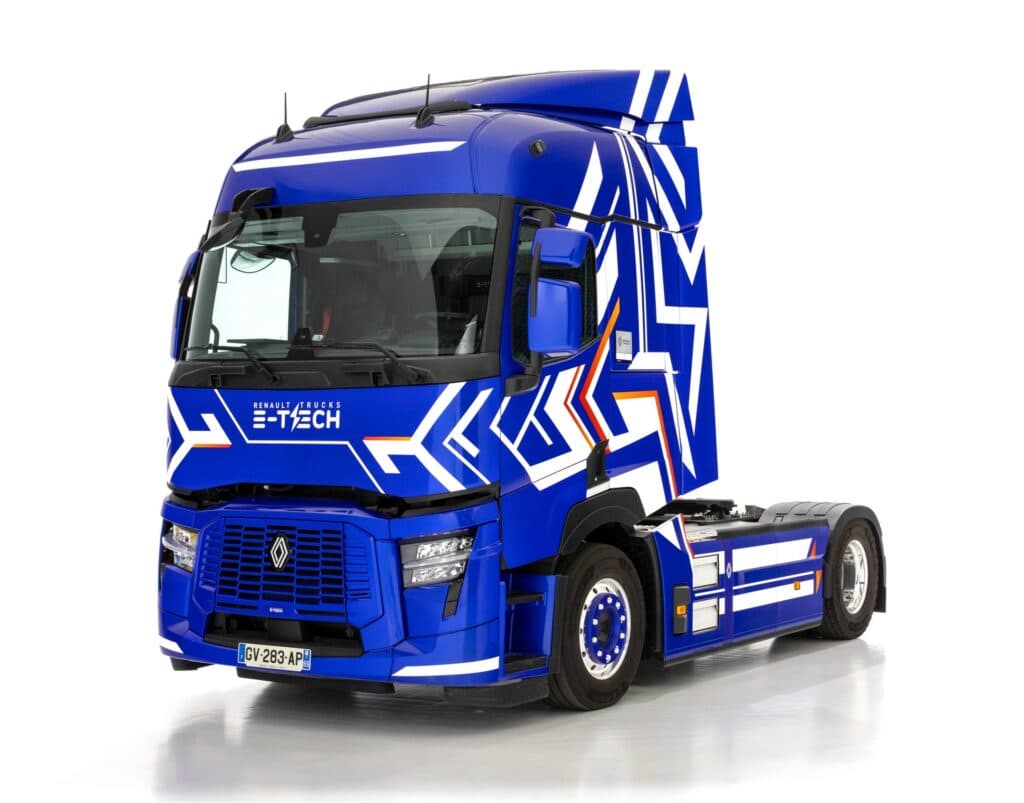 Sondermodell E-Tech T Diamond Arrow von Renault Trucks; freigestellt