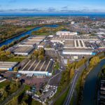 Luftaufnahme des Lkw-Werks von Renault Trucks in Blainville-sur-Orne