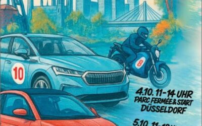 Bild eines Veranstaltungsplakats der Elektro-Rallye E-Cannonball 2025