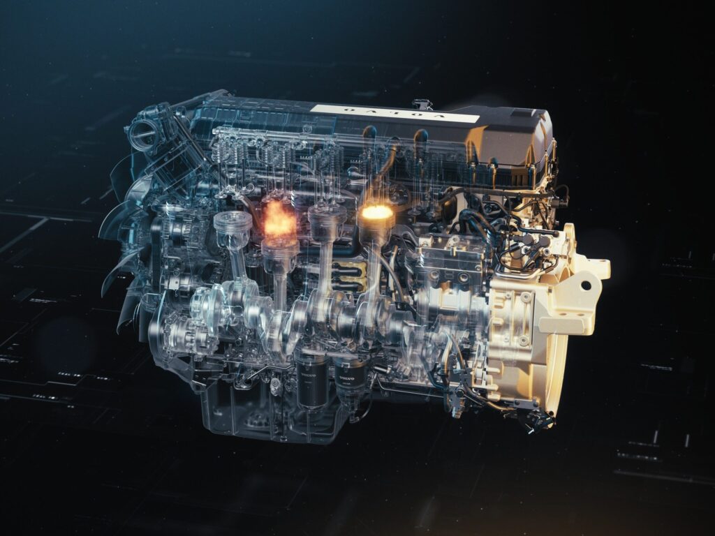 Studioaufnahme des neuen 13-Liter-Motors der Volvo-Gruppe in US-Version für die Abgasnorm EPA 2027